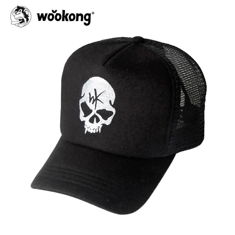 WOOKONG Дизайн бейсболка череп вышивки мужчины хип хоп шапки вышитый логотип летнее