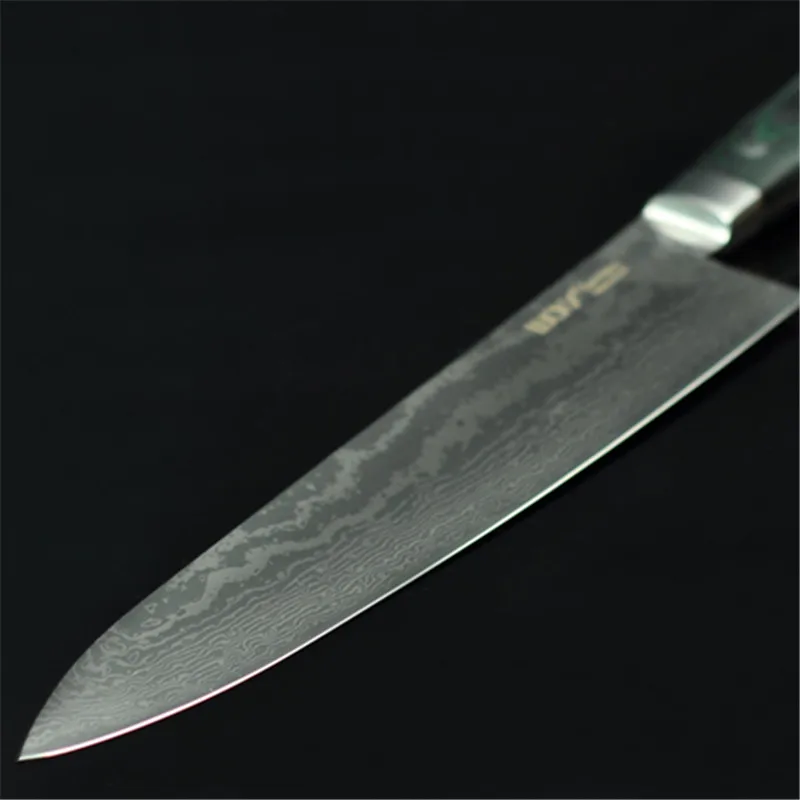 27 см кухонный нож шеф повара японский vg10 Дамасская сталь Gyuto резак для мяса рыбий
