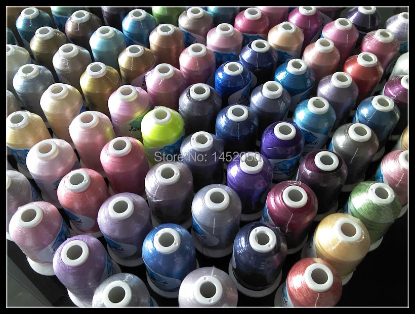 Simthread 112 цветов полиэфирная вышивальная машина нить 1000 м/катушка + 1 м подкладочная