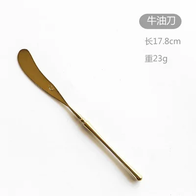 1pcs as photo 18/10 Золотой набор столовых приборов из нержавеющей стали, зеркальная полировка, столовая посуда, столовый нож, вилка, продукты, инструменты, кухонные аксессуары - Цвет: 1pcs as photo