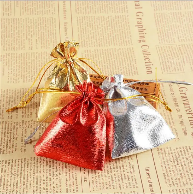 100 шт. мешочки из органзы с металлической фольгой|silver and gold|bags gift bagbag a |