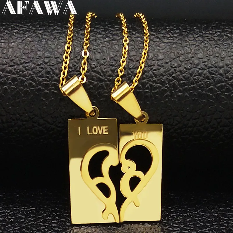 Комплект из 2 предметов с геометрическим принтом пара нержавеющей стали ожерелье