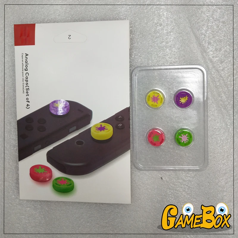 10 компл./лот NS Switch Joy Con 3D аналоговые колпачки (набор из 4 шт.) Силиконовые цветные