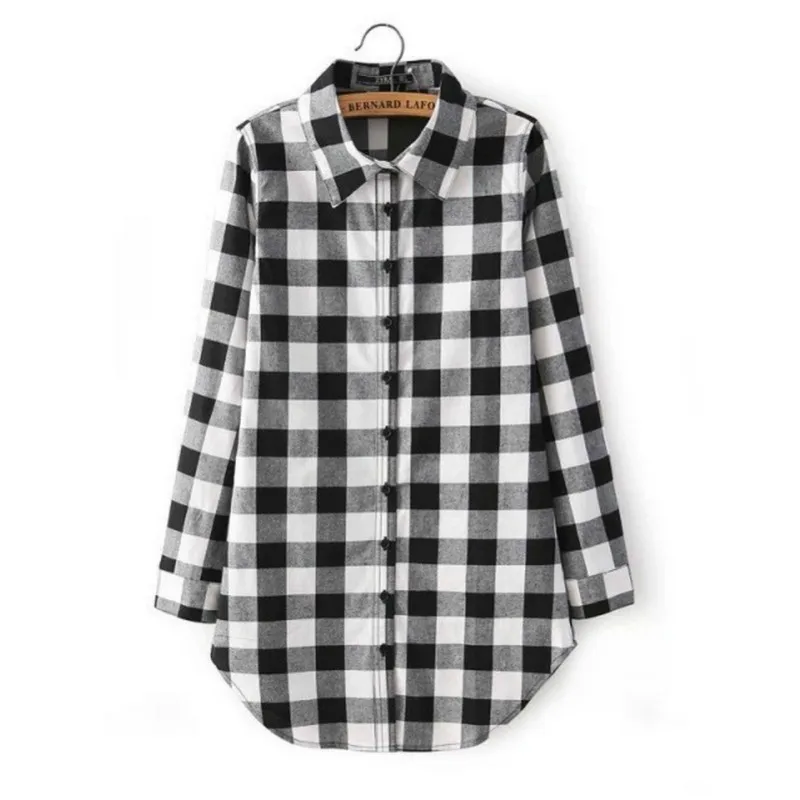 Свободная Повседневная рубашка на пуговицах осенняя с длинным рукавом/блузка