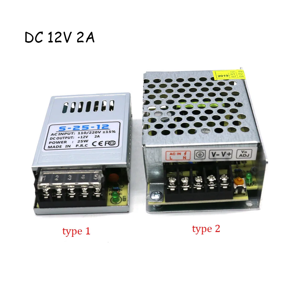 DC 12V импульсный источник питания DC 12V 2A 24W 25W 5A 60W 10A 120W выходной источник питания Светильник ing трансформатор для светодиодной ленты светильник