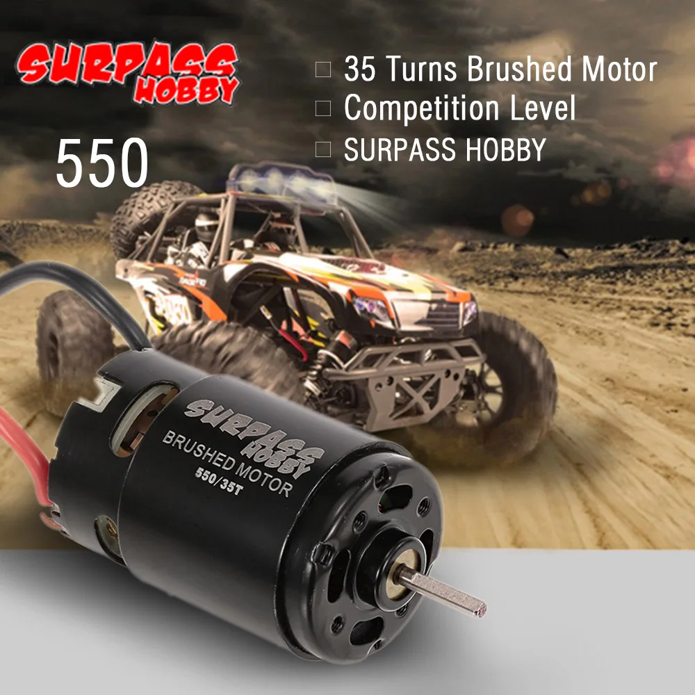 Щеточный двигатель 550 12T 27T 35T для HSP HPI Wltoys Kyosho TRAXXAS 1/10 Радиоуправляемая машина