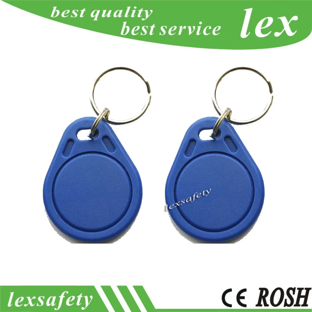 100 шт./лот 125 кГц круглые ID метки TK4100/EM4100 Китай RFID брелок RFID персонализированные брелки для система контроля допуска к двери