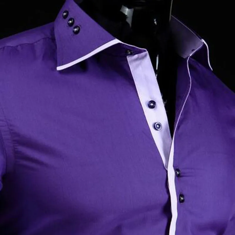 Вырез горловины Дизайн модные Для мужчин с длинным рукавом Карамельный цвет