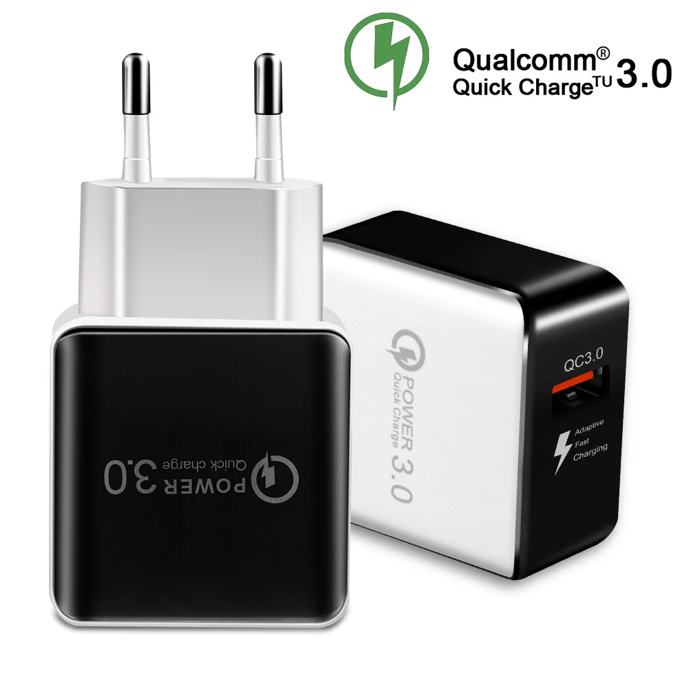 Универсальный QC3.0 USB Зарядное устройство ЕС Plug 18 W Quick Charge 3 0 Быстрый адаптер стены
