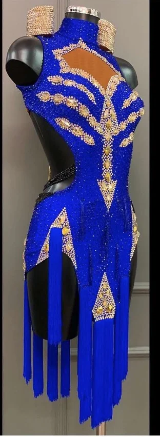 Платье для латинских танцев черное платье | Тематическая одежда и униформа