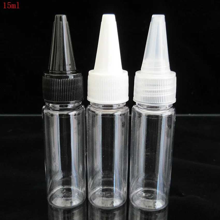 30 шт прозрачная пластиковая пустая бутылка PET15ml многоразовая с твист крышкой