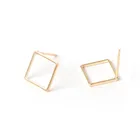 20 шт. квадратные: 13 мм позолоченныеРодиевые коннекторы, серьги-гвоздики, аксессуары, фурнитура ручной работы для ювелирных изделий