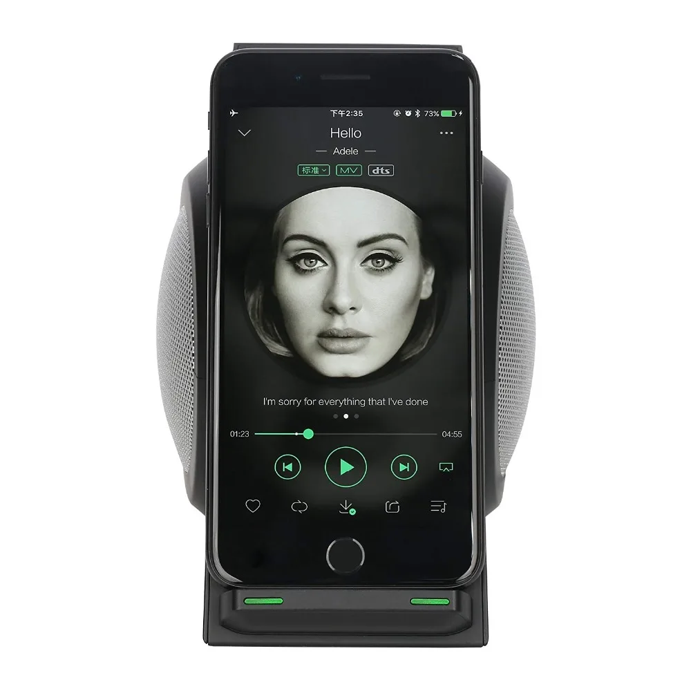 10 Вт Беспроводное зарядное устройство Bluetooth динамик для iPhone X XR XS MAX samsung S9 S10 Plus huawei P30 Pro Беспроводная зарядная подставка Док-станция