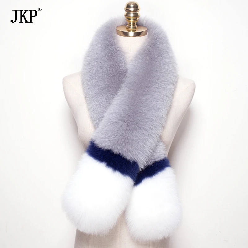 Подлинная Фокс Меховой Воротник Женщины Красочные 100% натуральный Лисий мех шарф