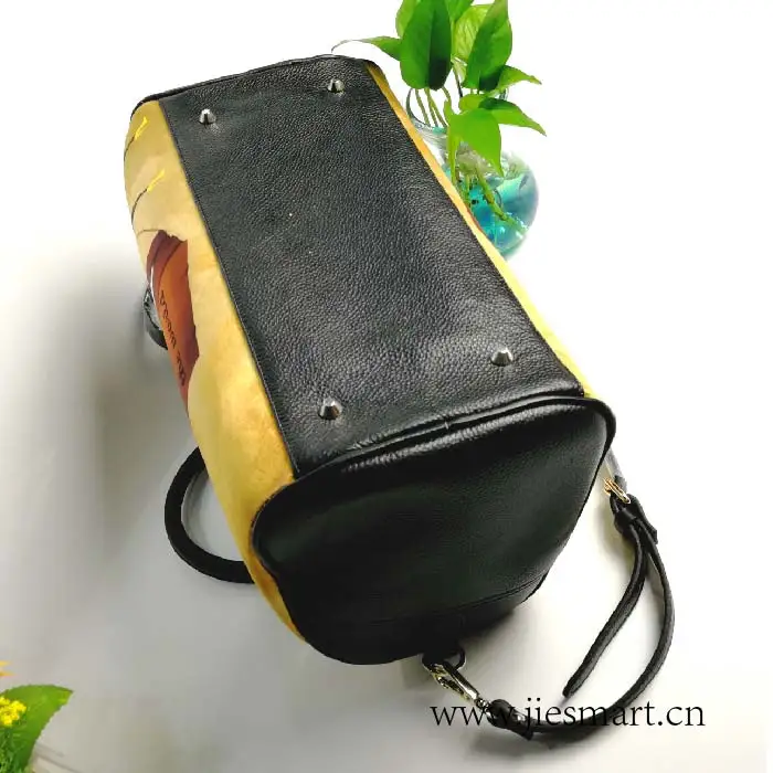 

JIESMART JV travel courrier bag genuine leather custom shoulder bag Large capacity and light weight Genuine Leather travel bag