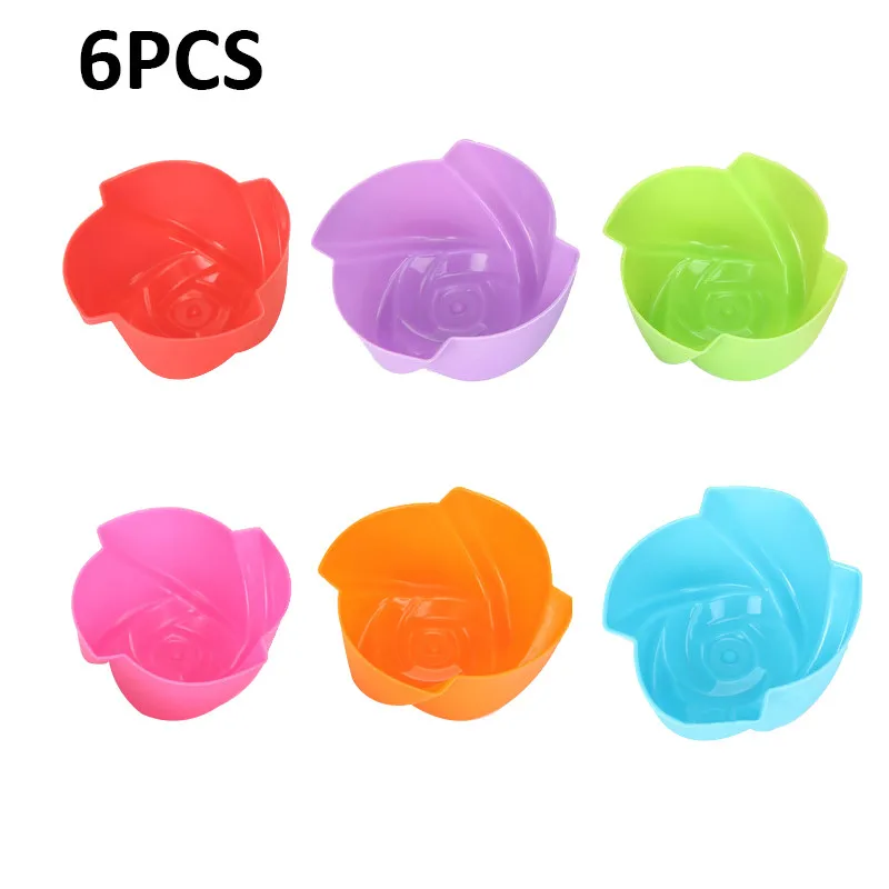 70x35mm Hoomall 6 шт./лот в форме сердца силиконовые мини-Формы для кексов Инструменты для торта многоразовая форма для торта, капкейков, кексов формы для выпечки - Цвет: 70x35mm
