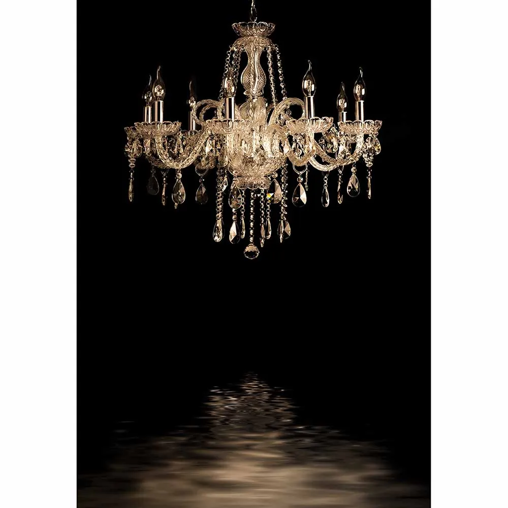 Allenjoy фон для дня рождения черная Золотая люстра роскошный винтажный