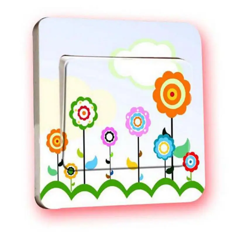 1 шт. много стилей цветов серии ПВХ детские огни переключатель наклейки для