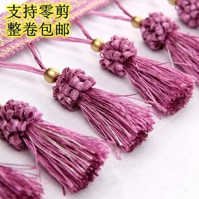 12 м/лот лидер продаж золотистая занавеска с бахромой шторы в европейском стиле