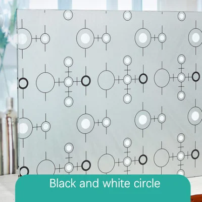 Black circle 45X100 см матовая оконная стеклянная наклейка световая непрозрачная ванная раздвижная дверь затемненная оконная пленка украшение индивидуальная креативная - Цвет: Black circle