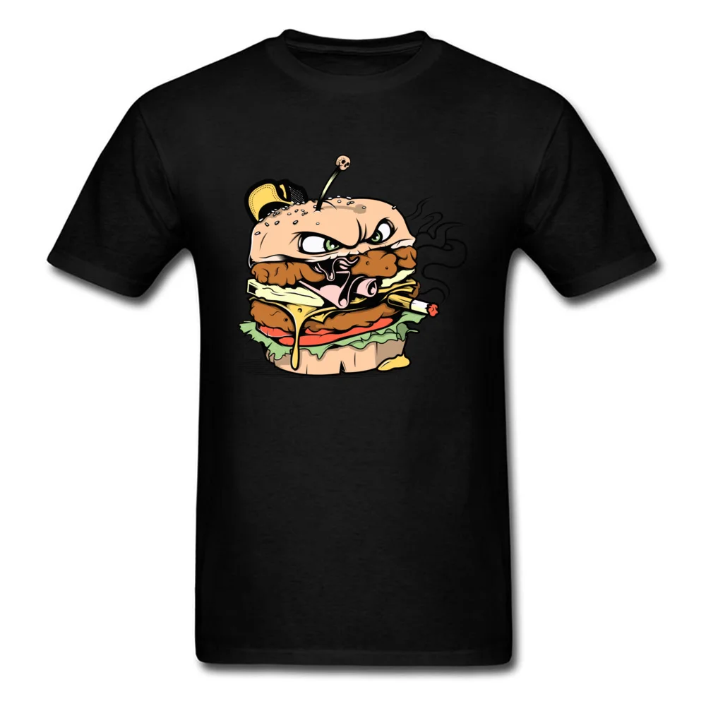 Mean Burger забавная Мужская футболка креативный мультяшный дизайн для взрослых