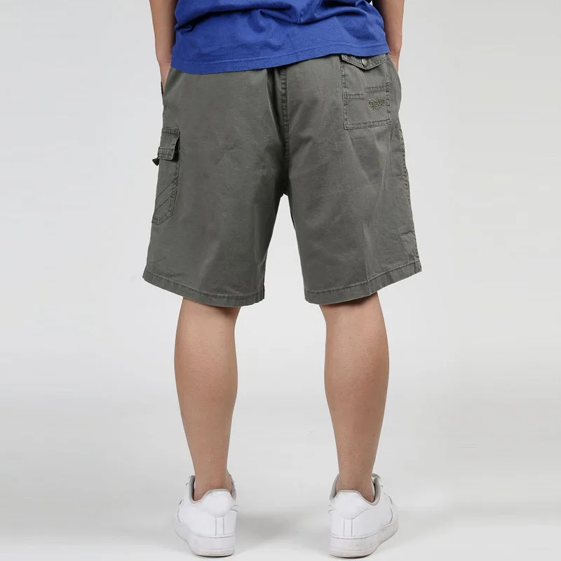 Большие мужские шорты летние брюки карго размера плюс повседневные Военный