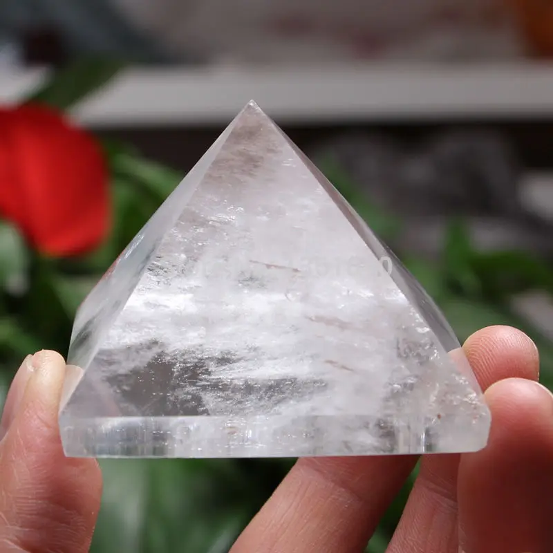 

xd j00393 Natural Quartz Crystal Healing White Crystal Pyramid