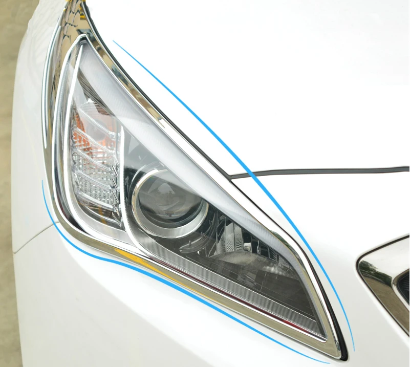 Хромированная накладка на фару для Hyundai Sonata MK9 2015 2016 2017 ABS|trim cover|abs chrometrim chrome |