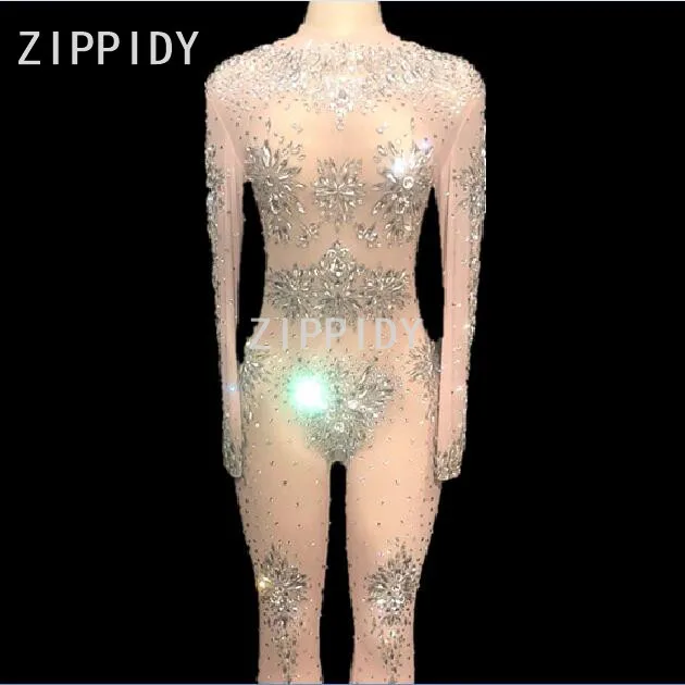 Новый сексуальный сетчатый Блестящий комбинезон Женская вечевечерние для шоу