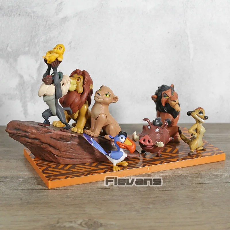 Лев Король Simba Mufasa Pumbaa шрам рафики Тимон ПВХ Фигурки игрушки 6 шт./компл. | Игрушки и