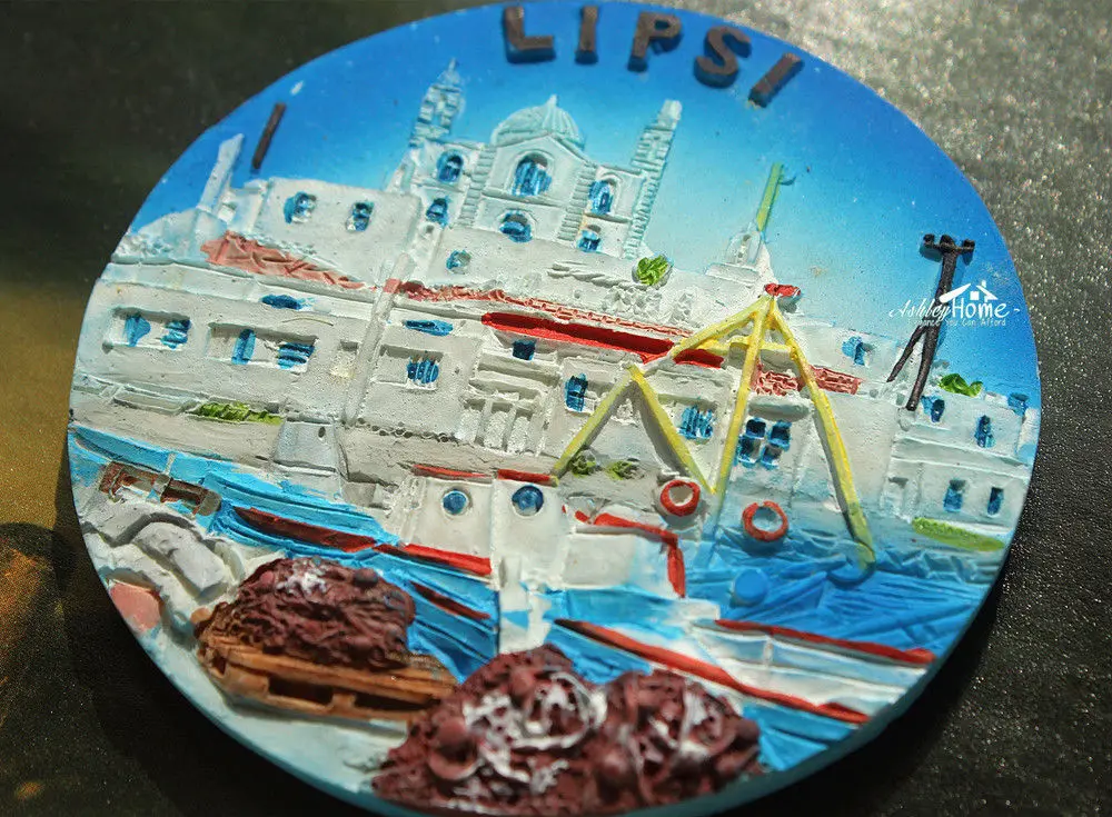 Праздник на острове липси Греция туристический дорожный сувенир 3D резиновый