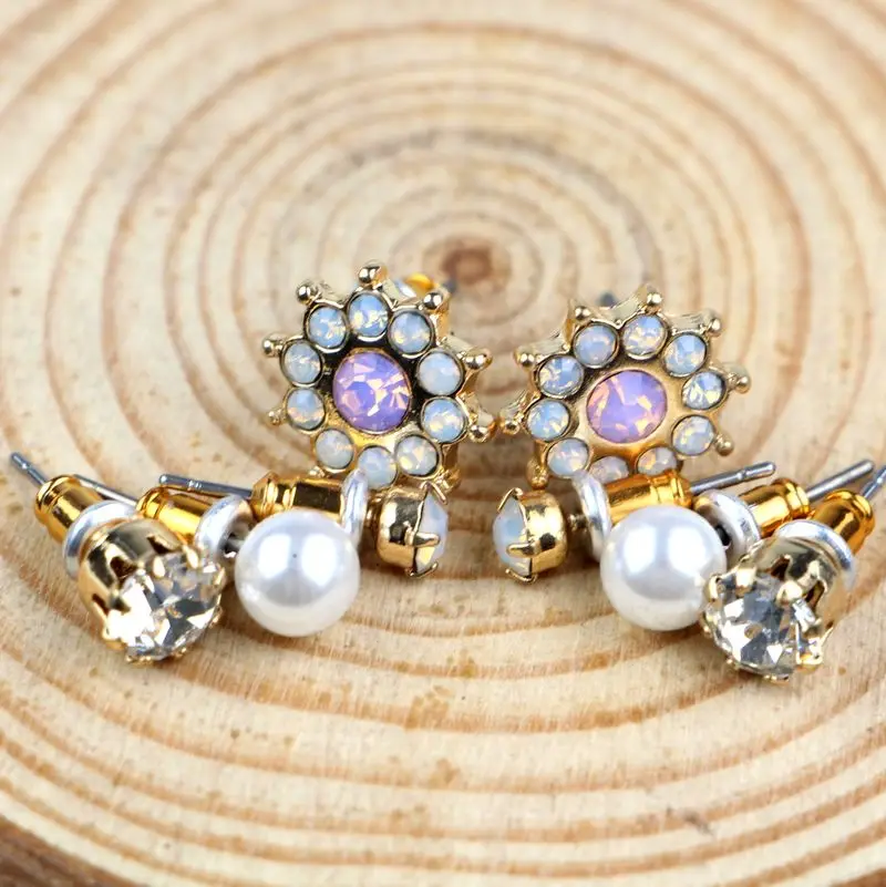 High-end jewelry luxury elegant a board 5 for ms pearl flower lady women stud earrings best selling fashion | Украшения и