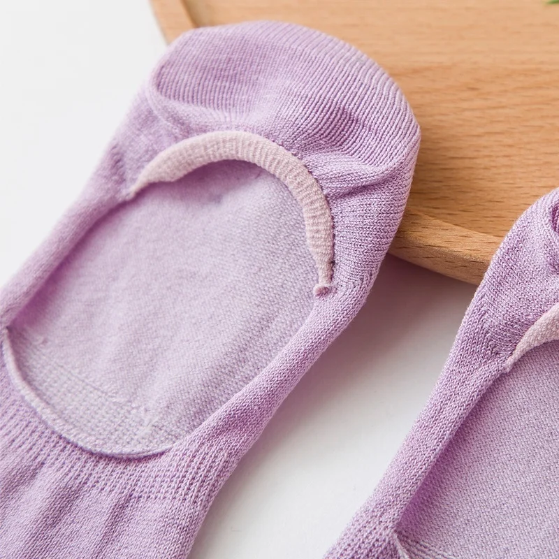 Женские вязаные шелковые Лоферы 1 пара невидимые низкие Нескользящие дамские