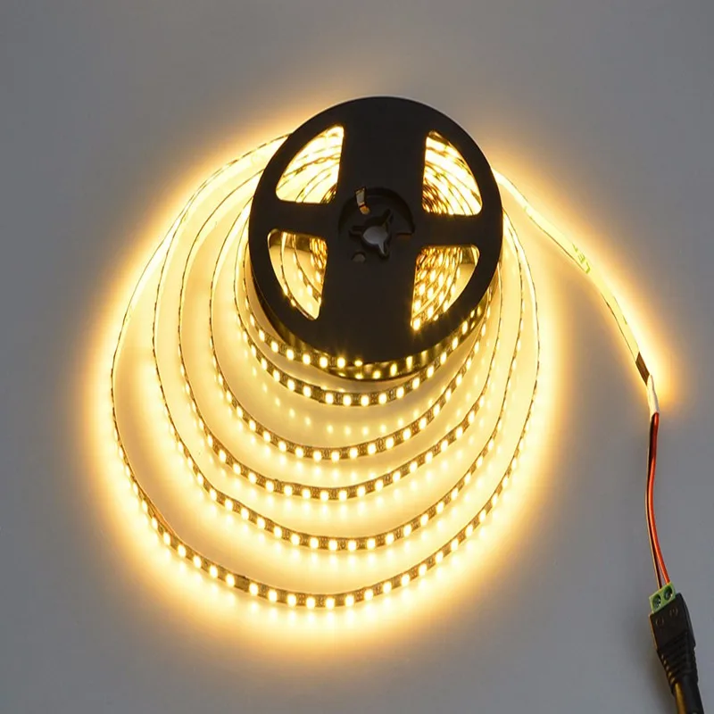 Узкий светодиодный светильник 5 мм 2835 SMD гибкая лента Белый/Черный PCB 120