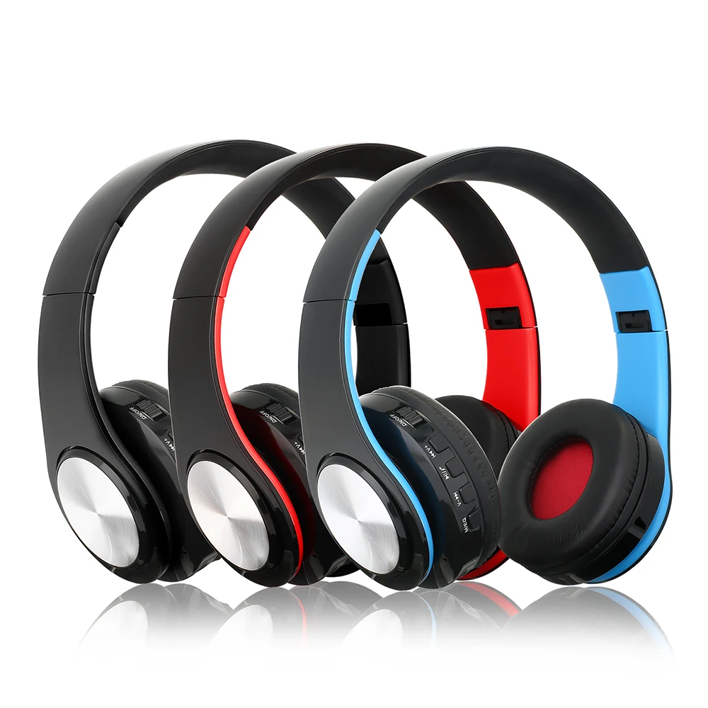 Беспроводные наушники Bluetooth стерео музыкальные гарнитуры TF карта MP3 плеер FM радио