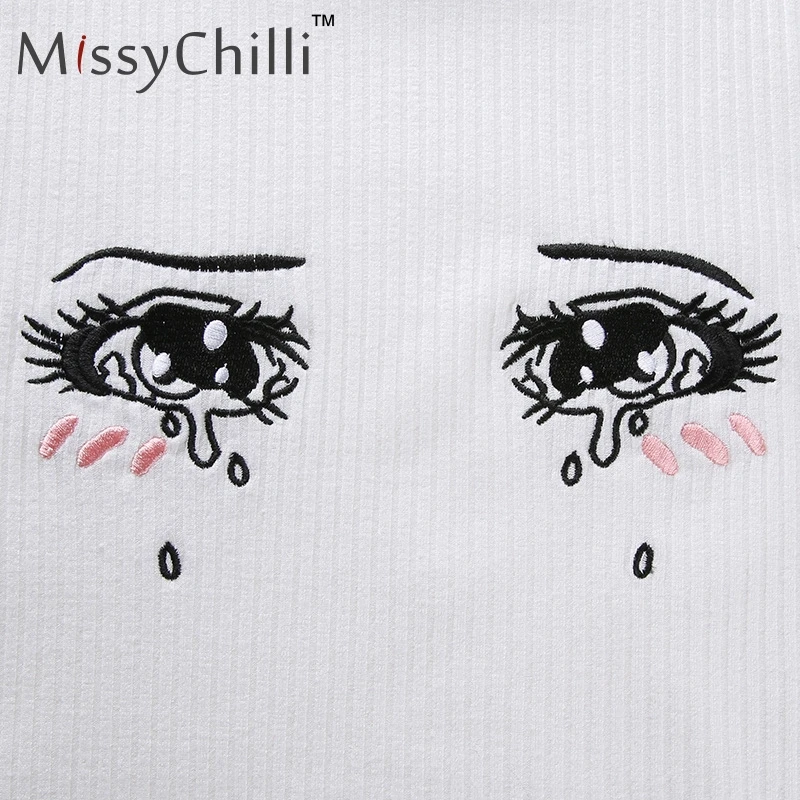 MissyChilli короткая белая сексуальная трикотажная футболка женская летняя уличная