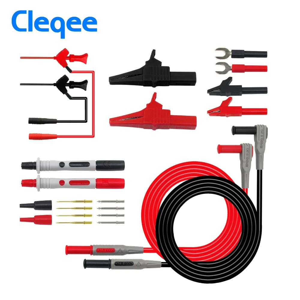 Сменный мультиметр зонд Cleqee P1300D P1300E P1300F наборы тестовых крючков и тестов 4 мм