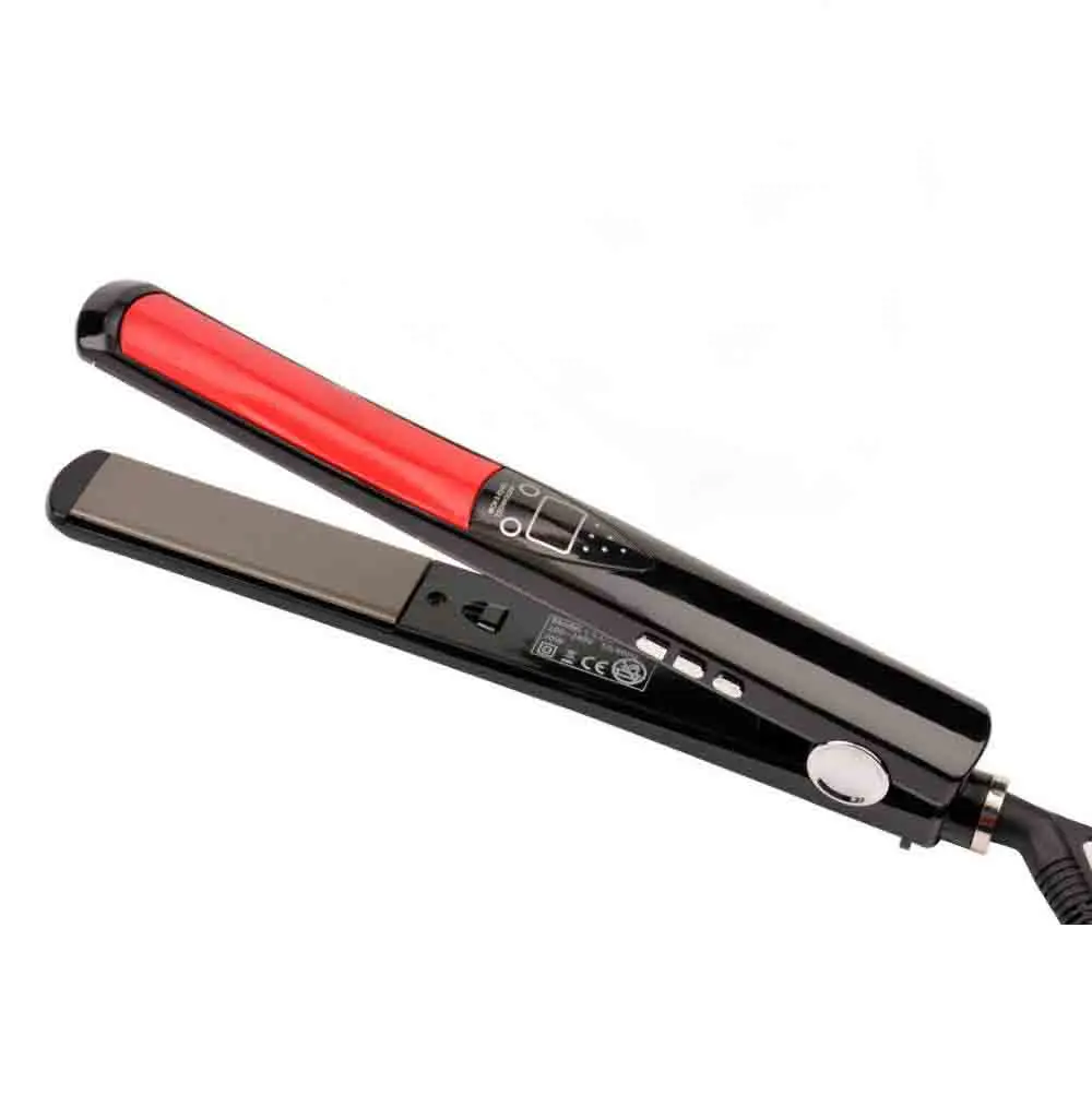 

LCD Display Titanium plates Flat Iron 1 inch Straightening Irons Styling Tools Professional Hair Straightener