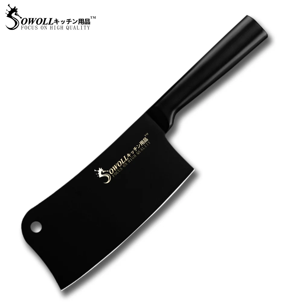 A.6.5 cleave knife Sowoll 6,5 дюймов Кливер нож из нержавеющей стали Нескользящая ручка острое лезвие разделочный нож для стейка мяса кости кухонный аксессуар - Цвет: A.6.5 cleave knife