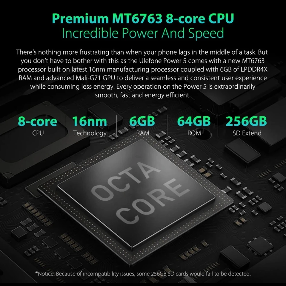 Смартфон Ulefone power 5 дисплей 6 0 дюйма ГБ ОЗУ 13000 мАч мобильный телефон MTK6763 четыре