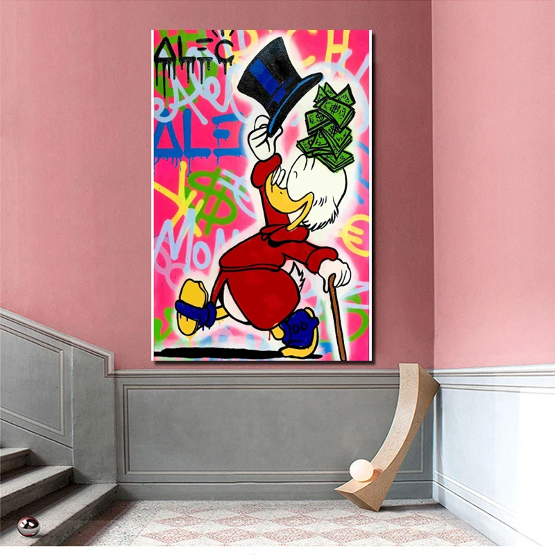 Alec Monopoly Hat Холст Картина Печать Гостиная Украшение дома Современное украшение на стену, живопись маслом плакаты фотографии аксессуары
