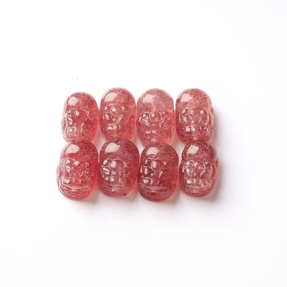 

Natural strawberry crystal pendant color bright crystal through strawberry crystal accessories