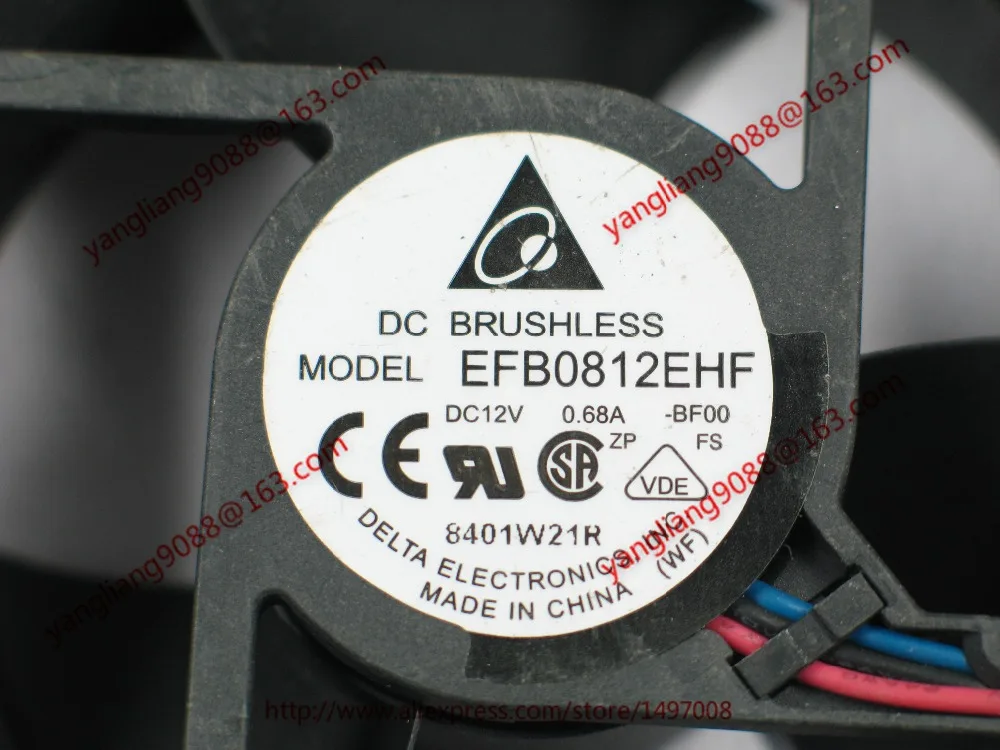 Вентилятор охлаждения сервера Delta Electronics EFB0812EHF BF00 DC 12 В 0 68 а 80x80x32 мм|square fan|server fandc fan