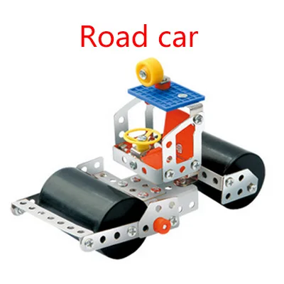 Road Новое маленькое металлическое составное здание, железная игрушка, разборка, образование, Железная конструкция, модель транспортного средства, подарок для творчества - Цвет: Road