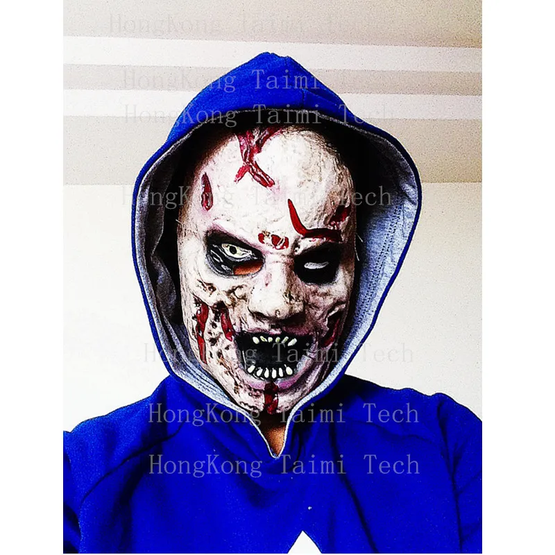Реалистичная страшная маска ужасов кровь зомби анонимированный латекс Мягкий