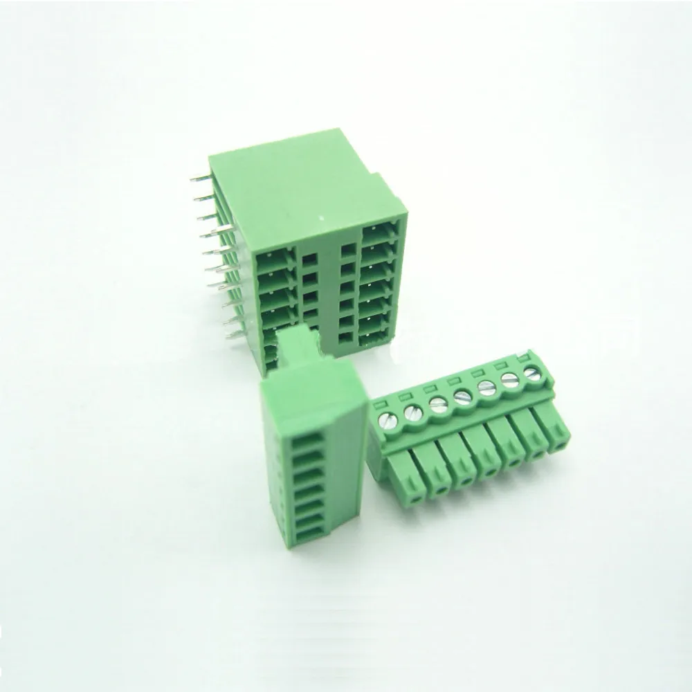 3 81 мм Шаг 5 контактов x 2 PCB Винтовые клеммные колодки штекер + прямоугольный