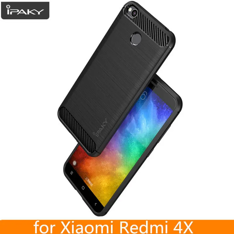 Чехол для Xiaomi Redmi 4X, силиконовый гибридный защитный Чехол IPAKY из углеродного волокна для Xiaomi Redmi 4X, чехол
