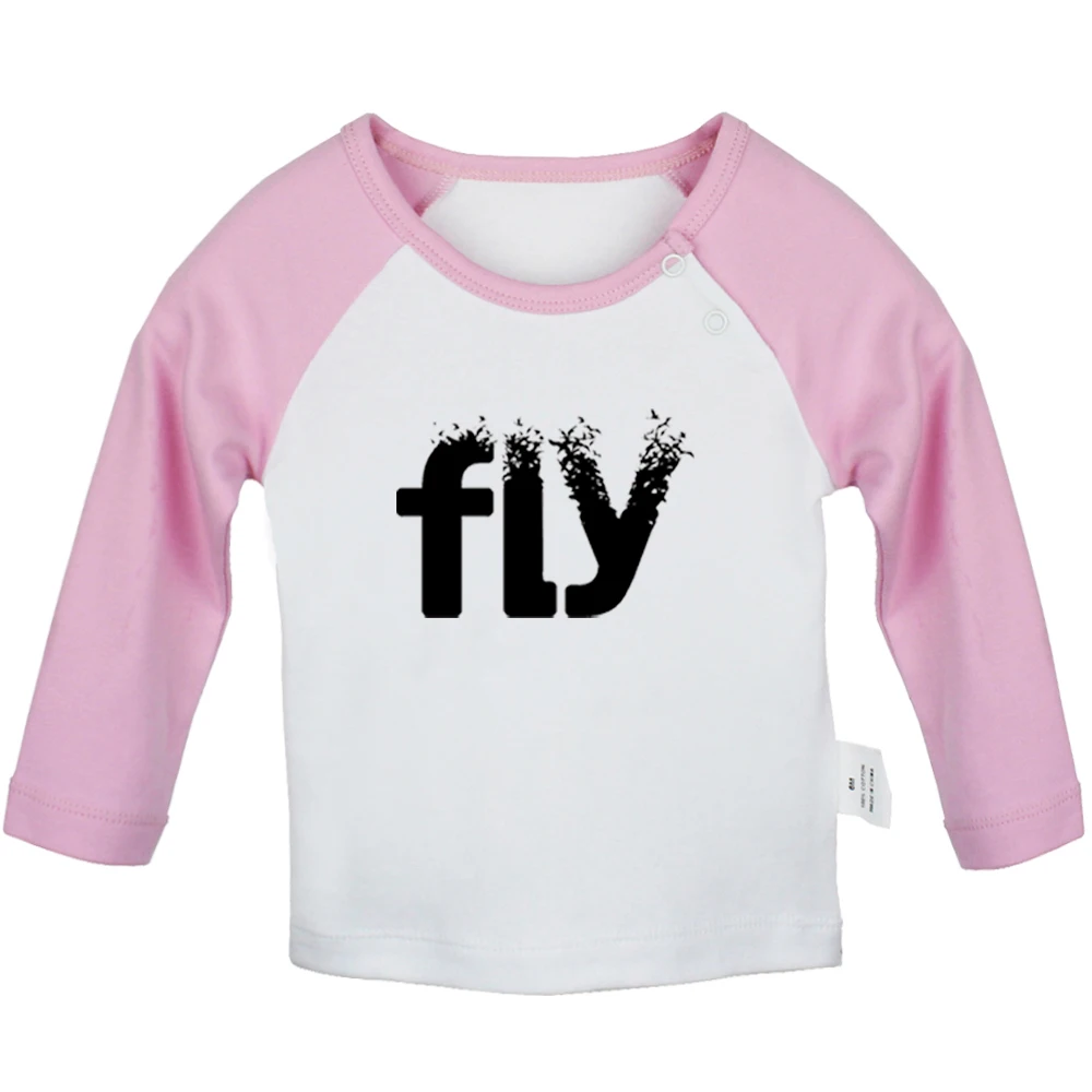 Death wish Fly God's Work Our hands inspirational quotes Still alive Newborn Baby T-Shirts Toddler Graphic Long Sleeve Tee Tops | Детская
