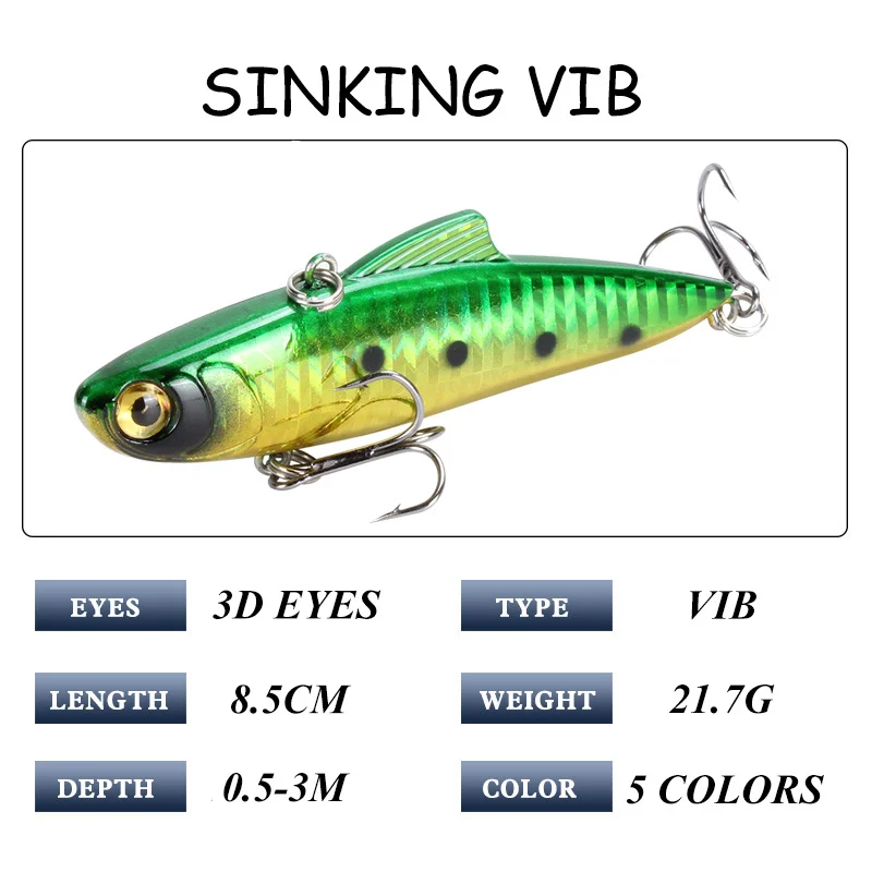 Amlucas опускается на дно для VIB рыбалки приманки искусственные 85 мм 21 7 г Pesca рыбы