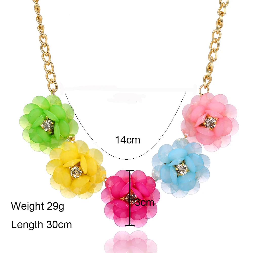 Женское короткое ожерелье с цветами Красивое Летнее в Корейском стиле - купить по